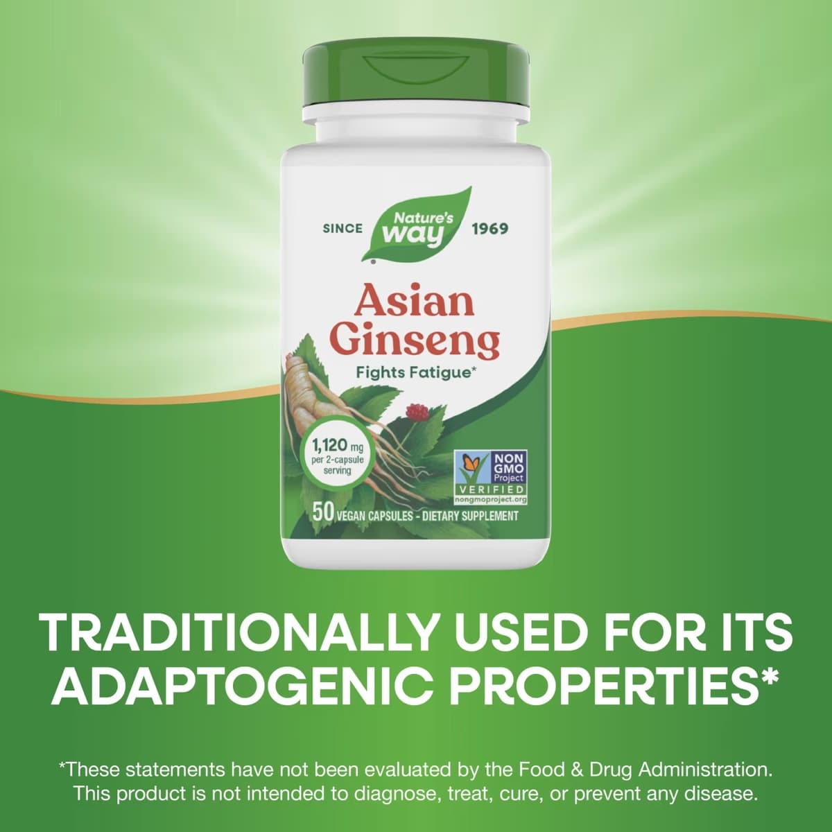 Nature'S Way - Asian Ginseng - 50 Caps