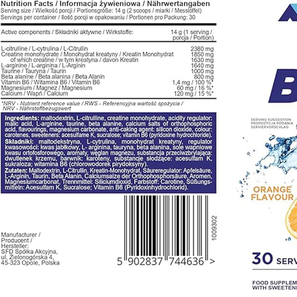 Allnutrition - Big Pump, Orange - 420g (KORT DATUM 2026-11-30)