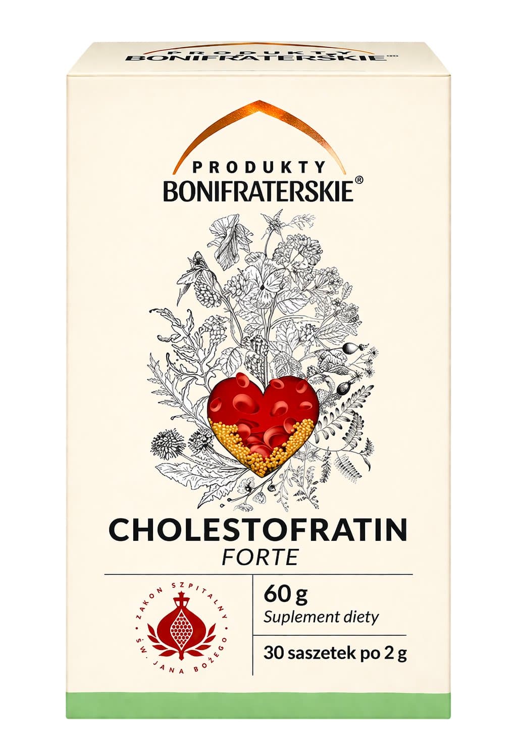 Produkty Bonifraterskie - Cholestofratin Forte - 60g – Produkty Bonifraterskie förpackning