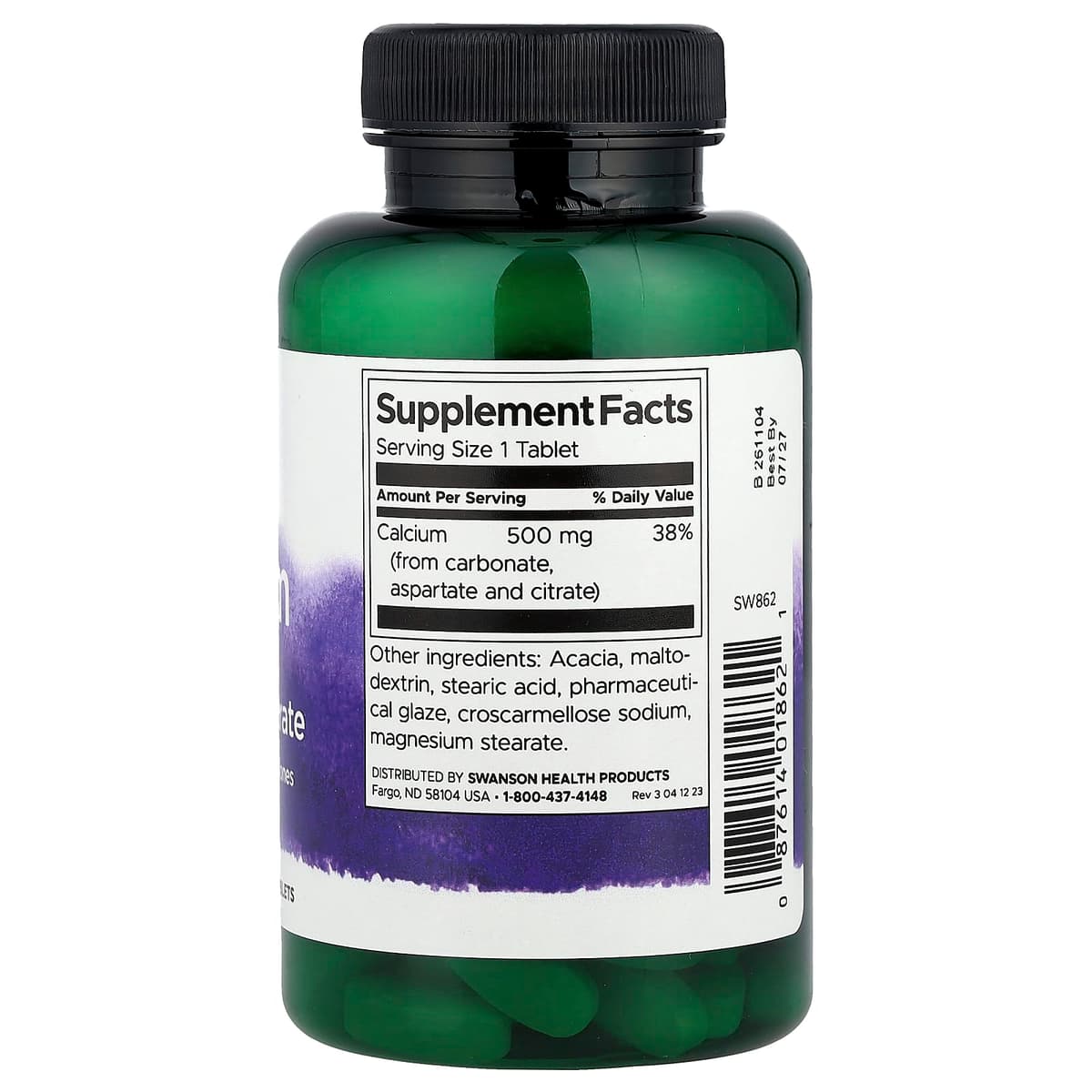 Swanson - Calciumcarbonat, aspartat og citrat