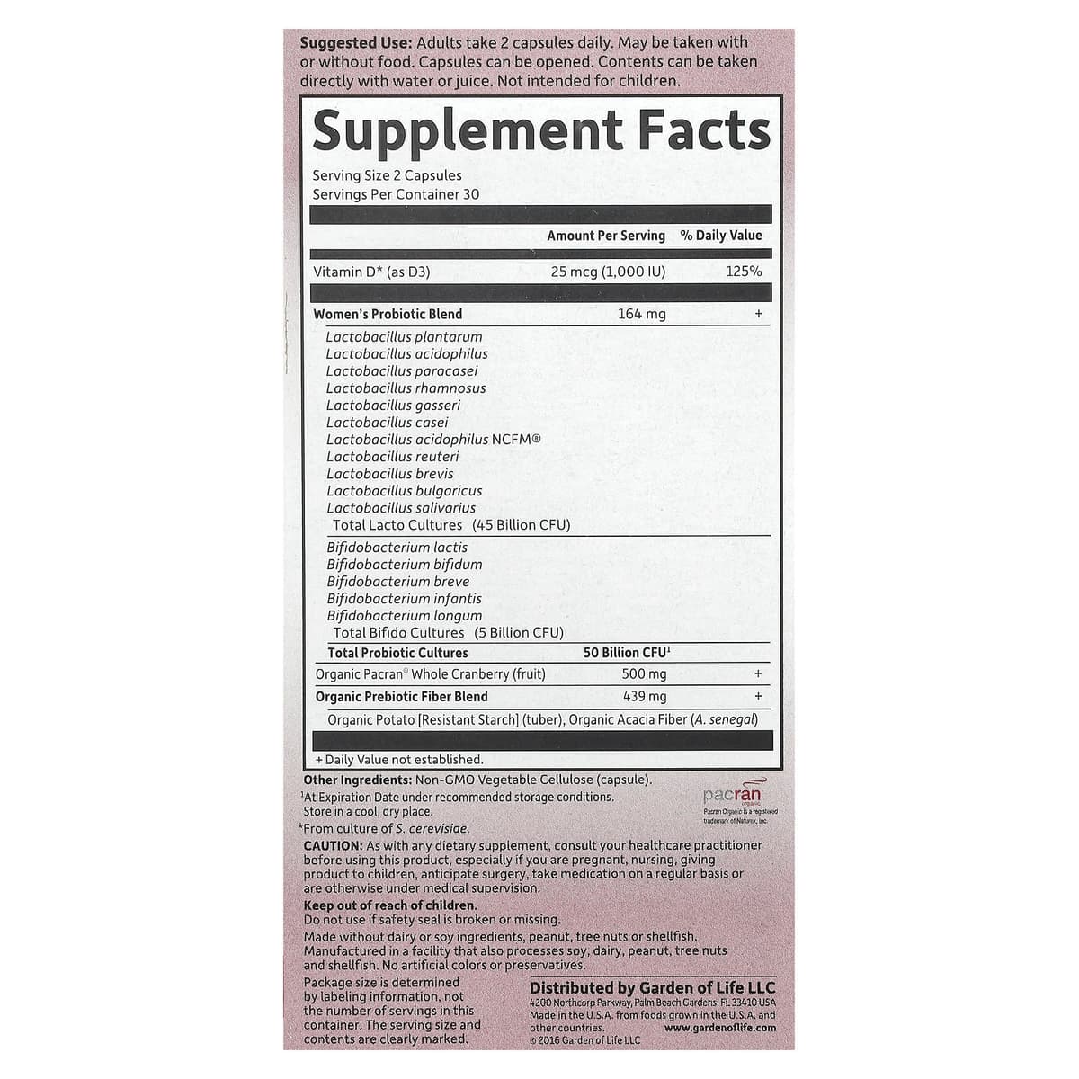 Garden Of Life - Dr. Formulated Probiotics Urinary Tract+ - 30 Kapsler