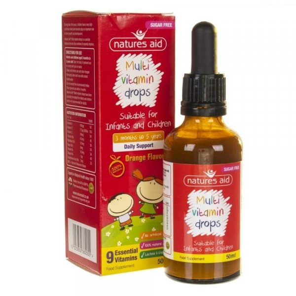 Nature's Aid - Multi-Vitamin Drops - 50ml – Nature's Aid förpackning