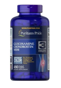 Puritan's Pride - Glucosamine Chondroitin MSM - 480 Coated Tabs - 480 Caps