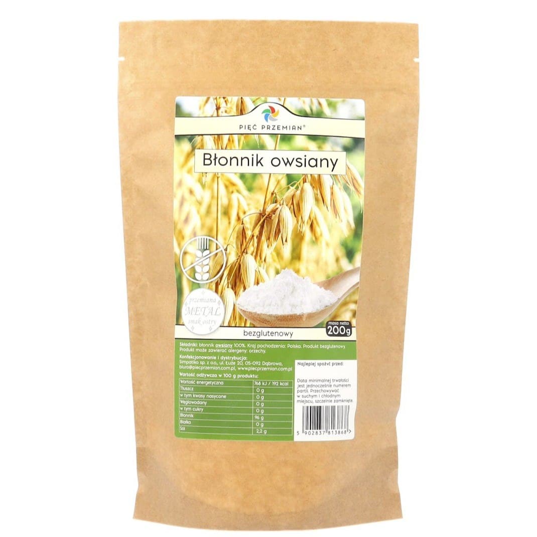 Pięć Przemian - Glutenfri havreklid - 200 g – Pięć Przemian emballage