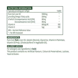 Natures Aid - Cod Liver Oil - 90 Sgels