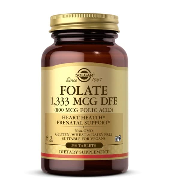 Solgar Folate 1333mcg Dfe 800mcg Folic Acid 250 Tabs – Solgar förpackning