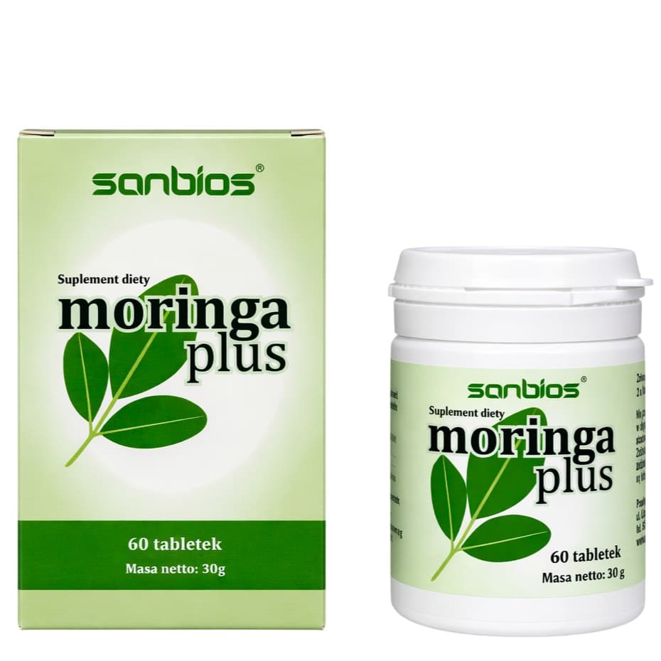 Sanbios - Moringa Plus - 60 Tabs – Sanbios förpackning