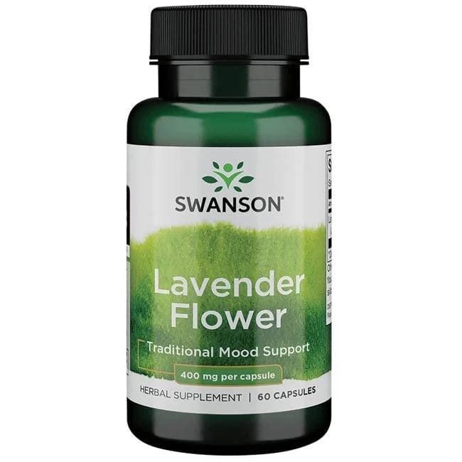 Swanson - Lavender Flower - 400mg - 60 Caps – Swanson förpackning