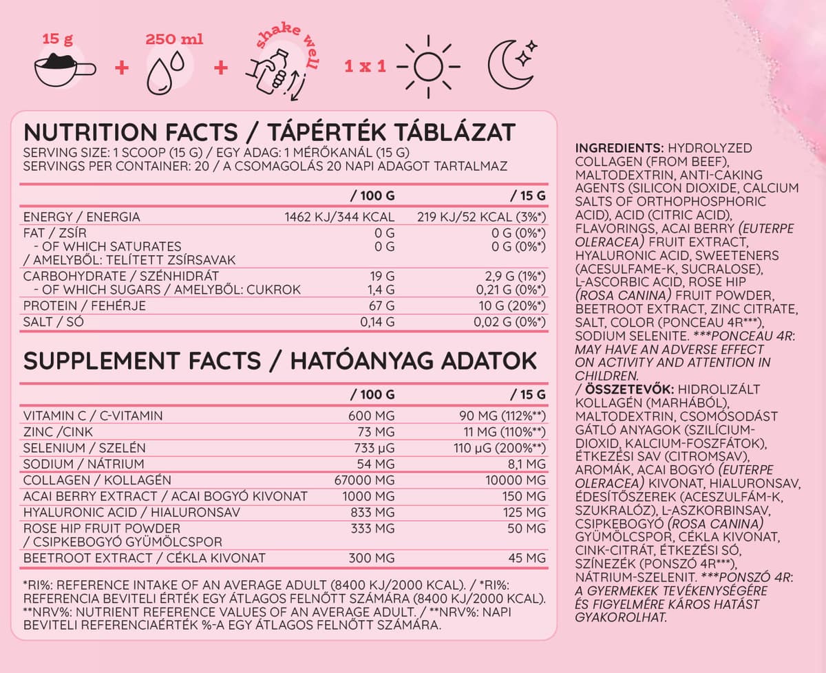 Nutriversum - Collagen Heaven, Rose Lemonade - 300g
