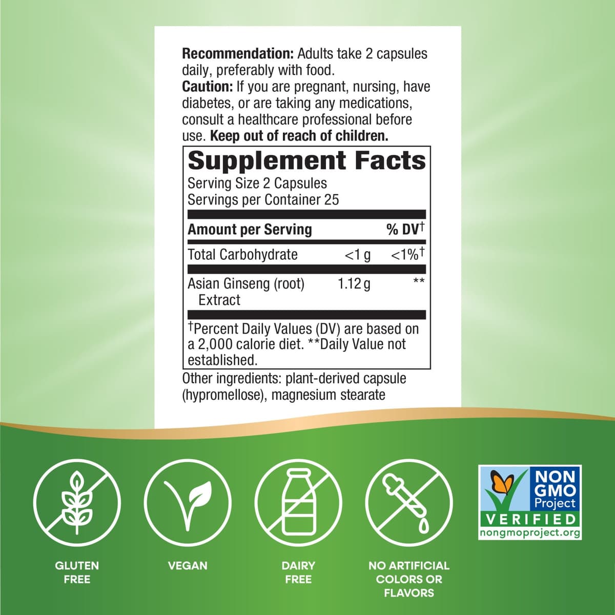 Nature'S Way - Asian Ginseng - 50 Caps