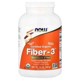 Now Foods - Fiber-3 Organic - 454g