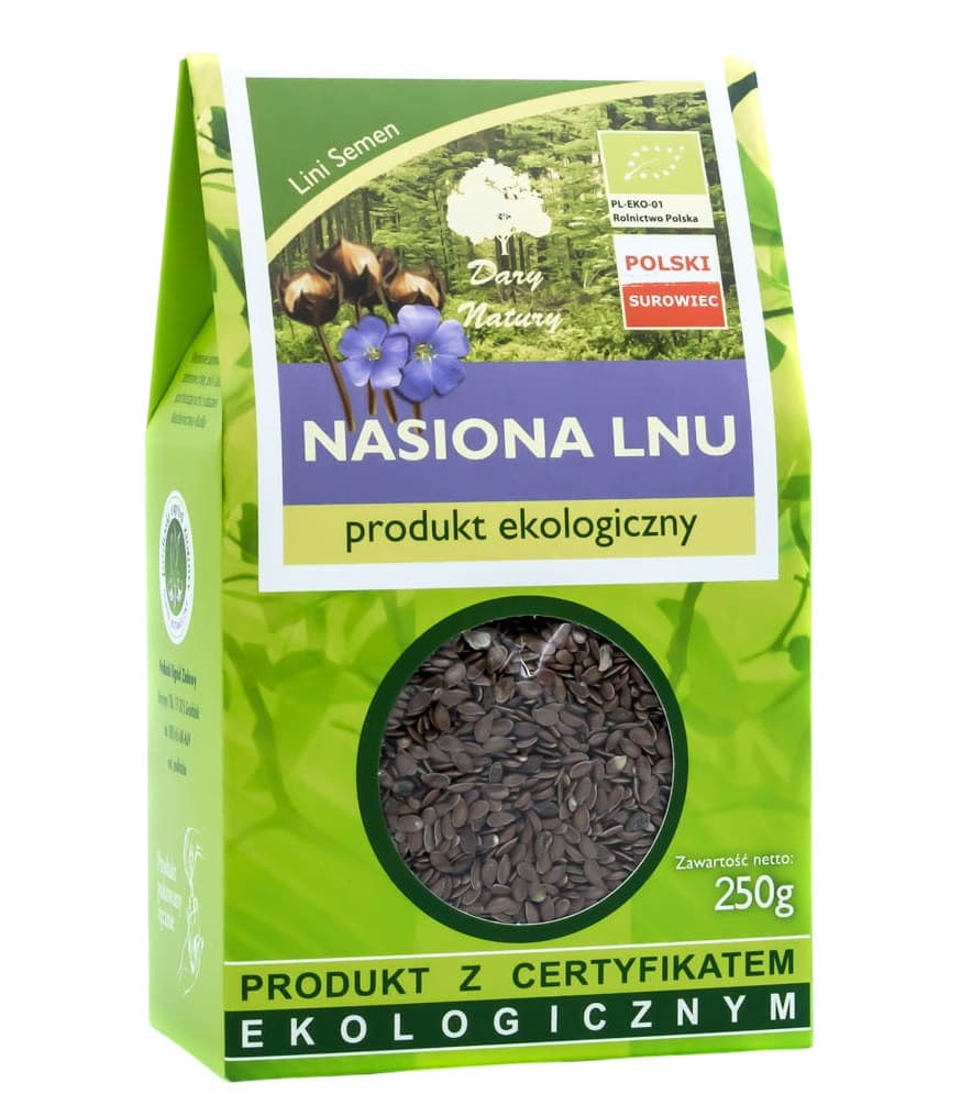 Dary Natury - Flax Seeds - 250g – Dary Natury förpackning