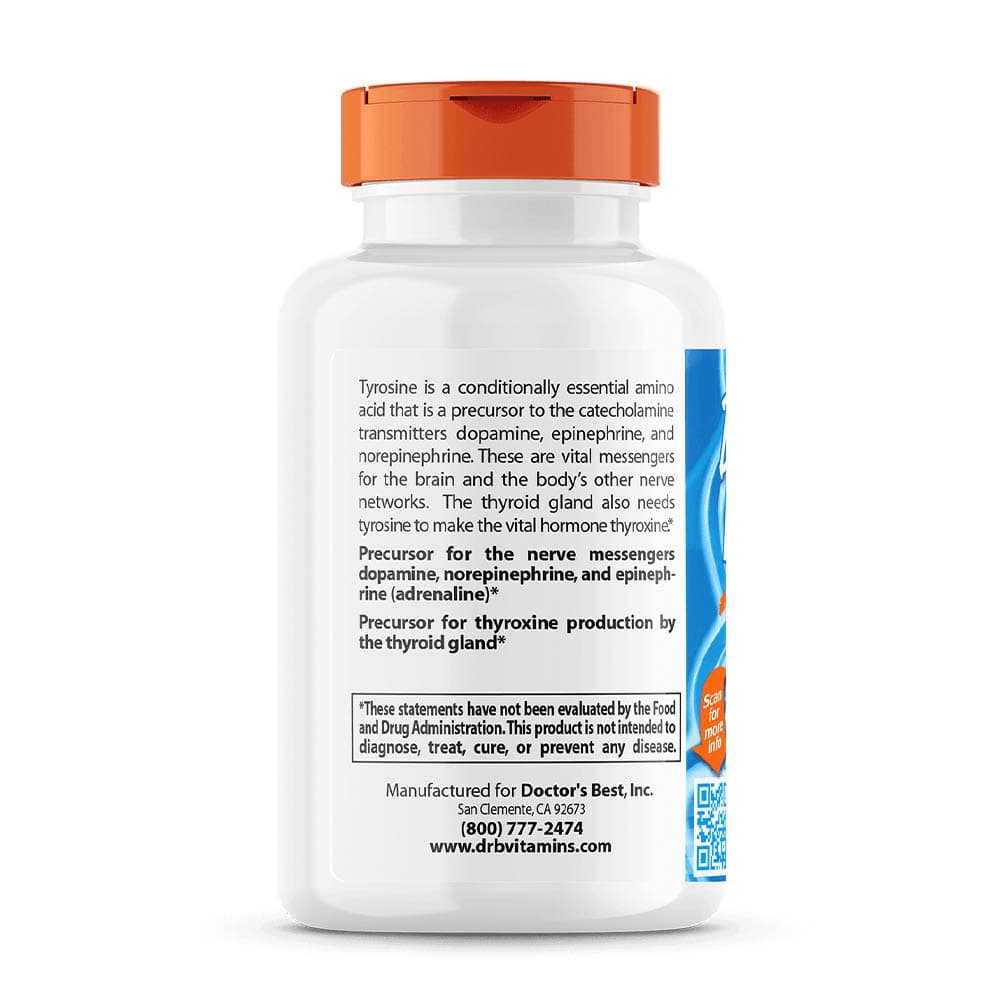 Doctor's Best - L-Tyrosiini, 500 mg - 120 Kaps