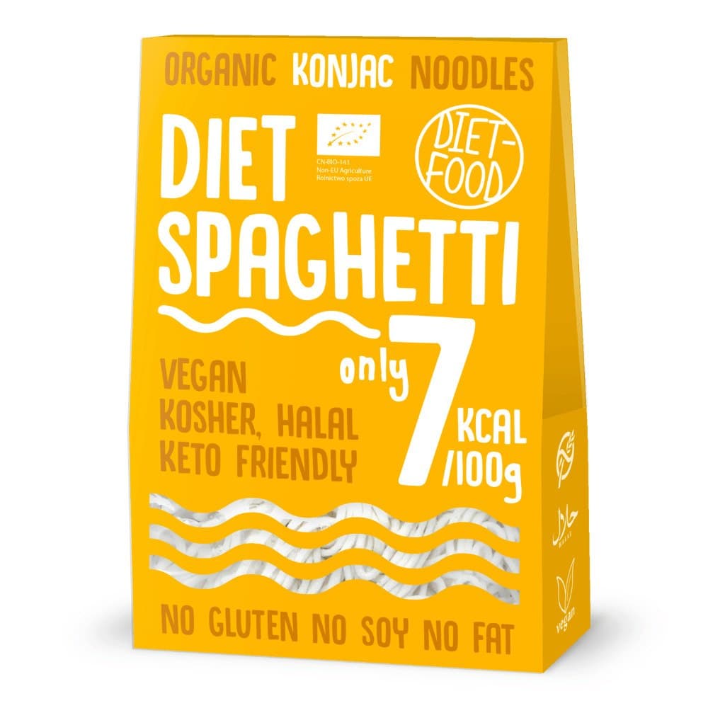 Diet-food - Makaron Shirataki Konjac Spaghetti Bio 300g – Diet-Food förpackning