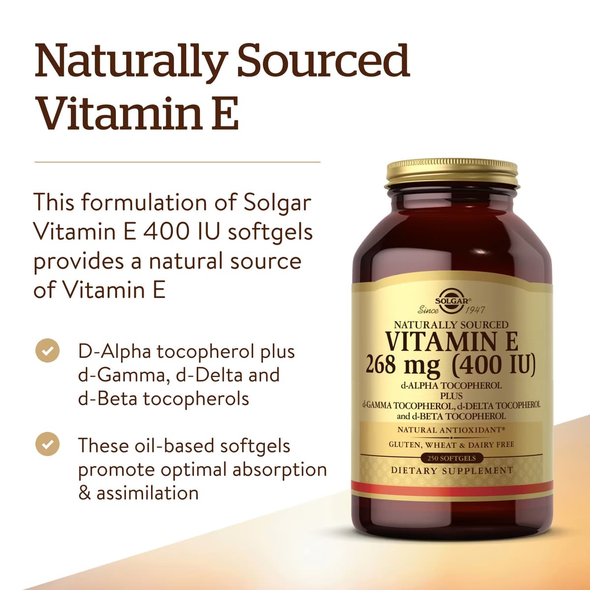 Solgar - Vitamin E Mixed - 250 Sgels