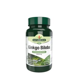 Natures Aid - Ginkgo Biloba Standardoitu - 90 Tablettia