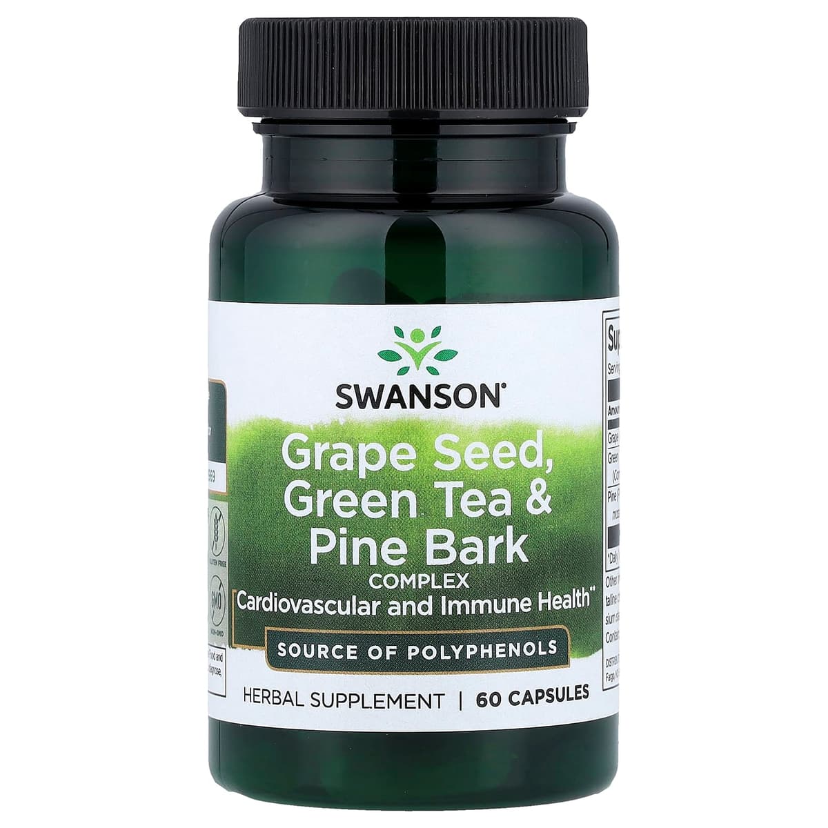 Swanson - Grape Seed, Green Tea & Pine Bark Complex - 60 Caps