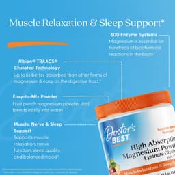 Doctor's Best - High Absorption Magnesium Powder - Fruit Punch, 340g