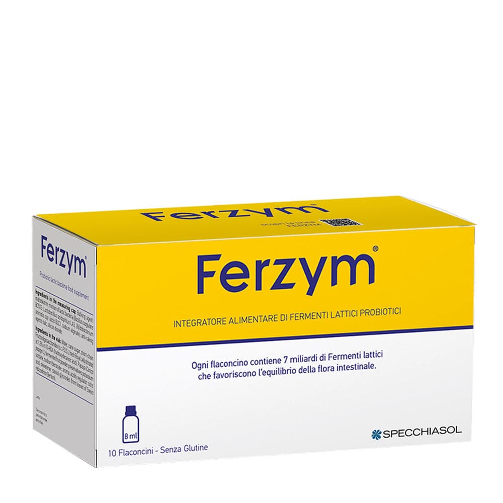 Specchiasol - Ferzym - Suoliston bakteerikanta - Tarmflora 10 x 8ml – Specchiasol pakkaus