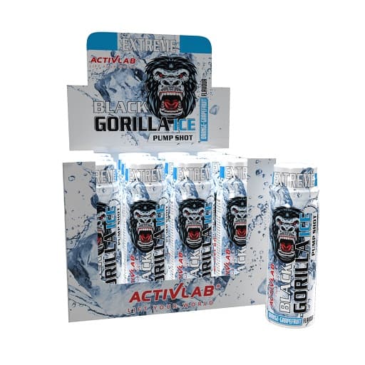 Activlab - Black Gorilla Ice Pump -juoma - Appelsiini-greippi, 12 × 80 ml – Activlab pakkaus
