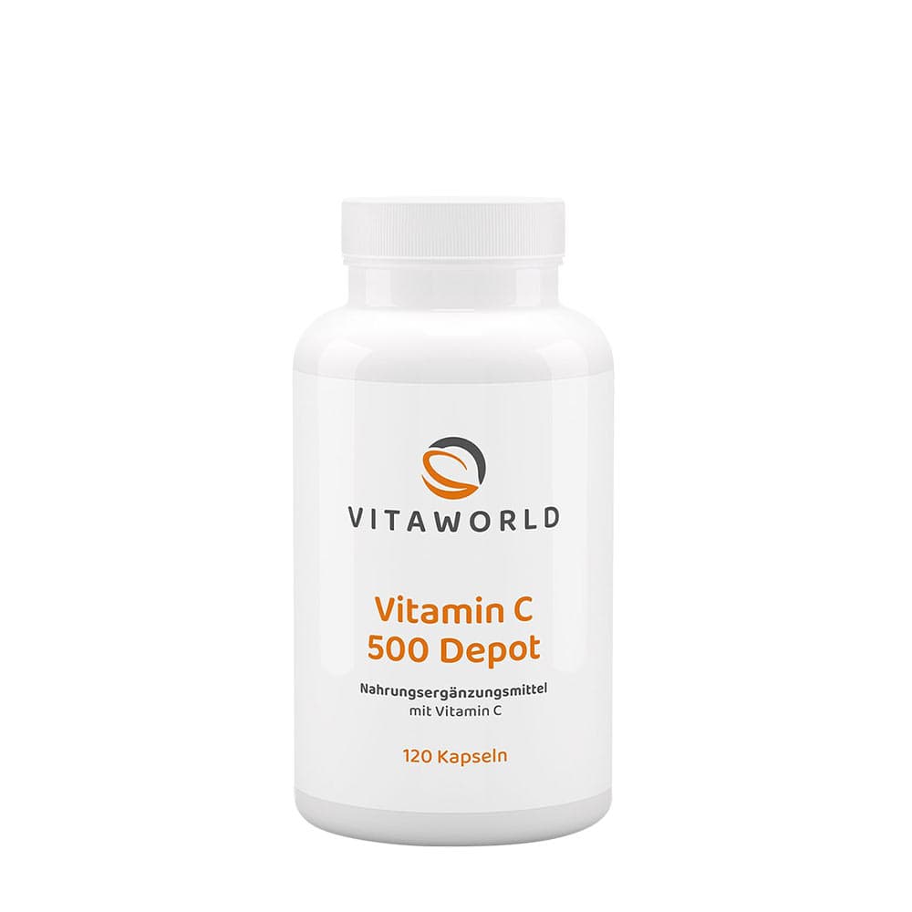Vitaworld - Vitamin C 500 Depot - 120 Caps – Vitaworld förpackning