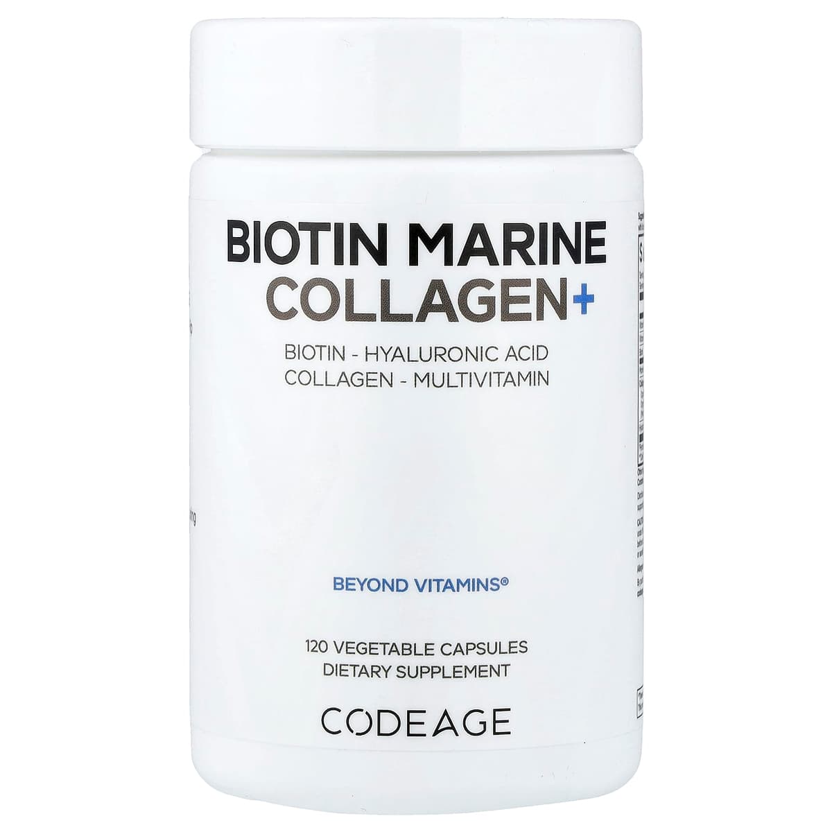 Codeage - Biotin Marine Collagen+ - 120 Vegetable Capsules