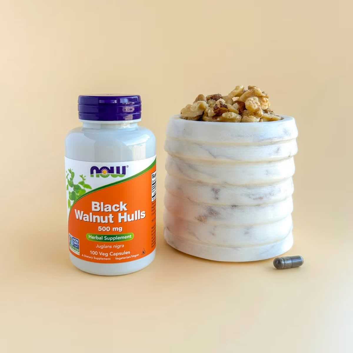 Now Foods - Black Walnut Hulls - 500mg - 100 Caps