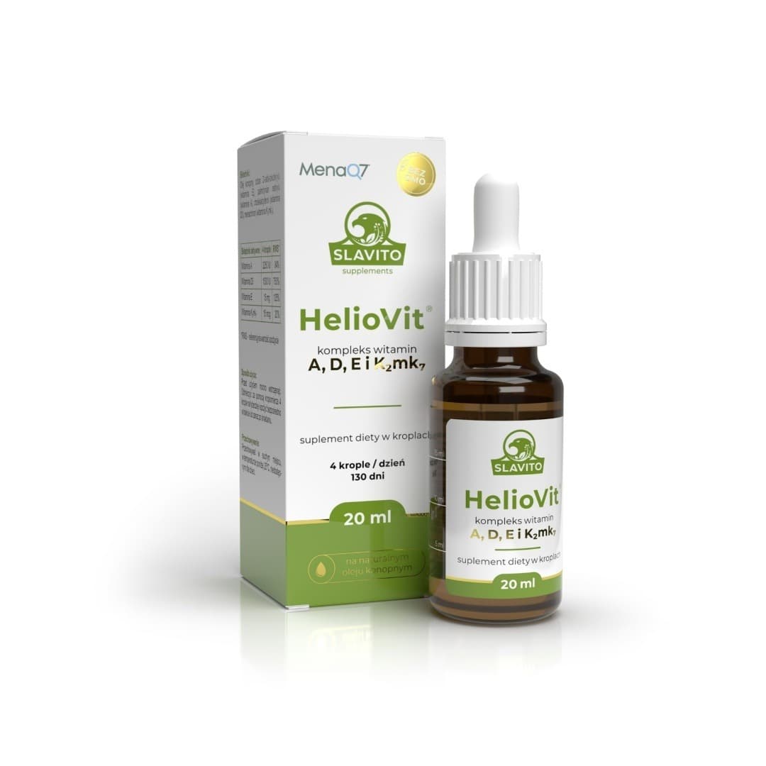 Slavito - HelioVit kompleks witamin A D E i K2mk7 20 ml – Slavito förpackning