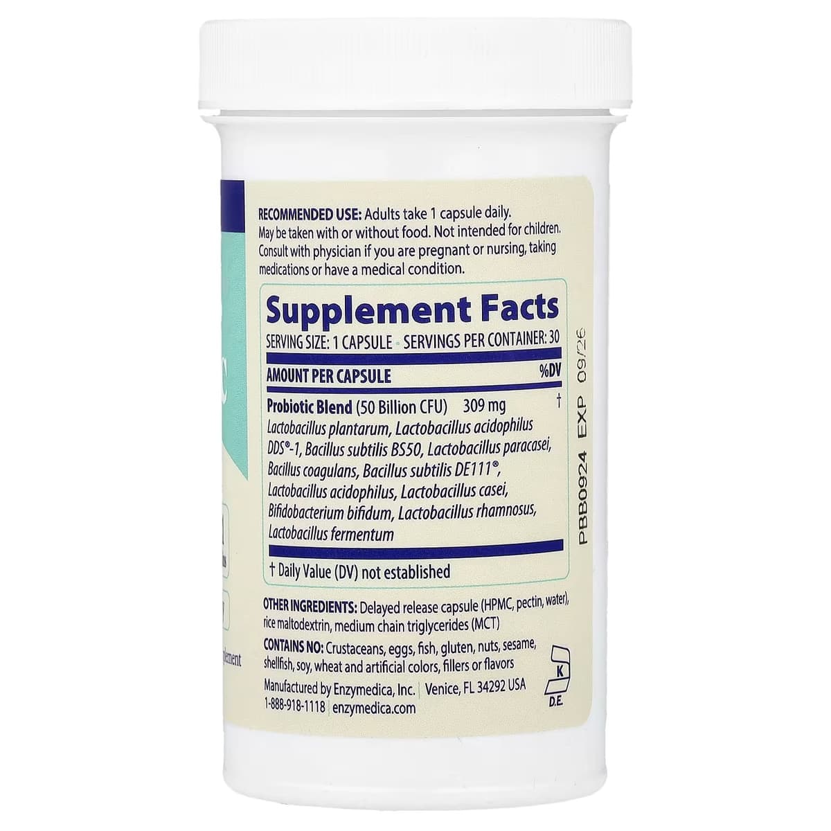Enzymedica Subculture™ Probiotic For Bloat - 30 Caps