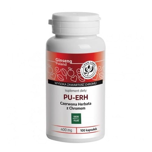 Ginseng Poland - Pu-Erh Red Tea With Chromium - 100 Caps – Ginseng Poland förpackning