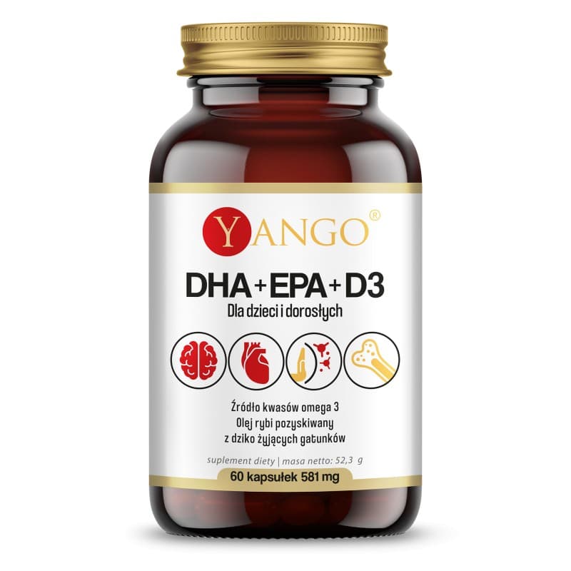 Yango - DHA+EPA+D3 - 60 Caps – Yango förpackning