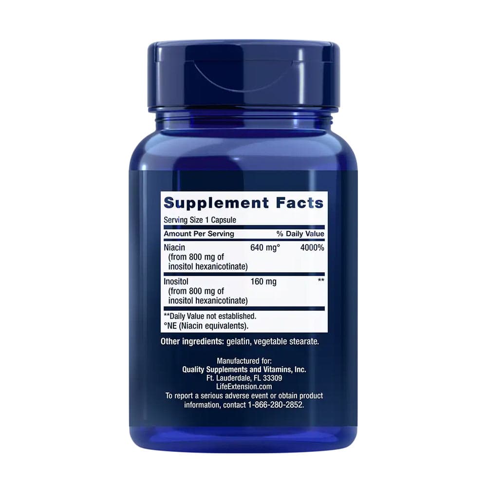 Life Extension - No Flush Niacin - 100 Capsules