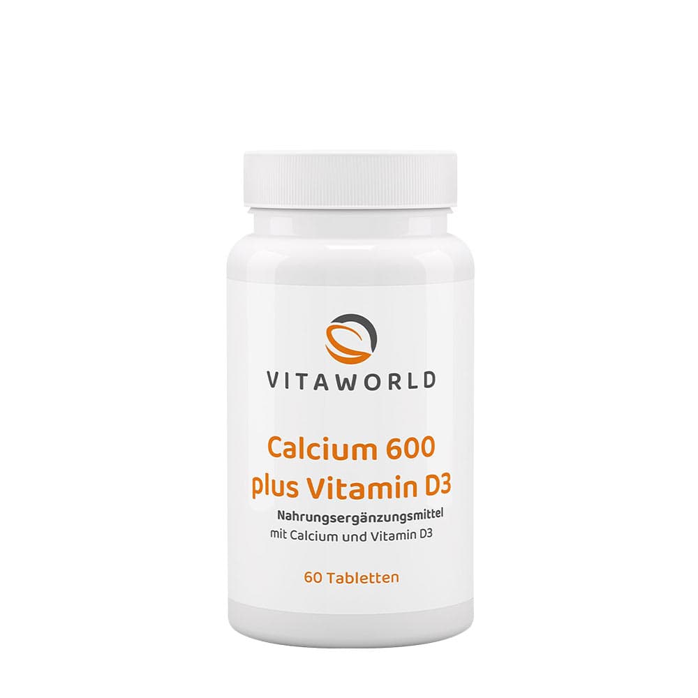 Vitaworld - Calcium 600 Plus Vitamin D3 - 60 Tabs – Vitaworld förpackning