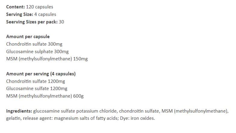Weider - Glucosamine Kondroitin - 120 Kapsler