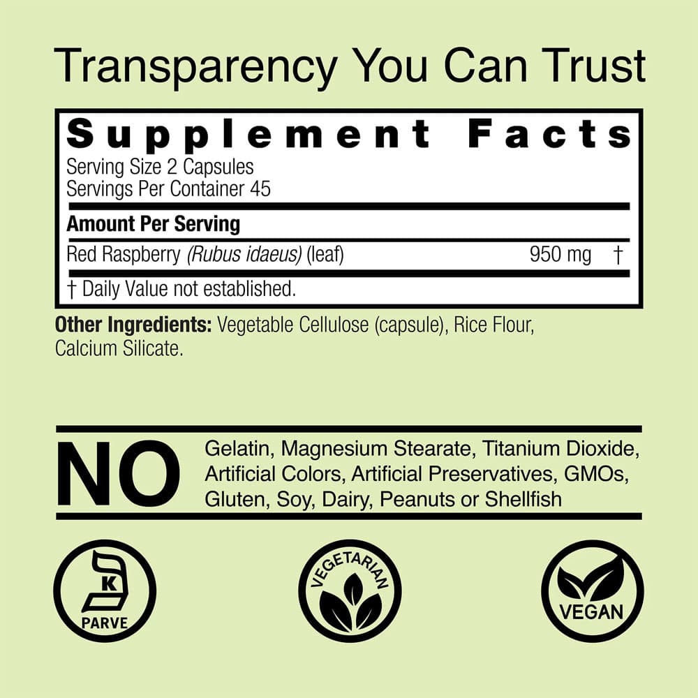Nature's Answer - Red Raspberry - 90 Vcaps