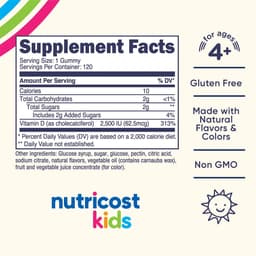 Nutricost - Kids Vitamin D3 - 120 Gummies