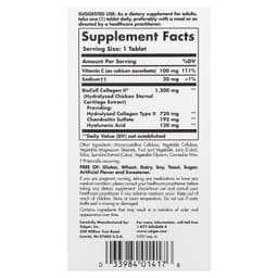 Solgar - Collagen Hyaluronic Acid Complex - 30 Tabs