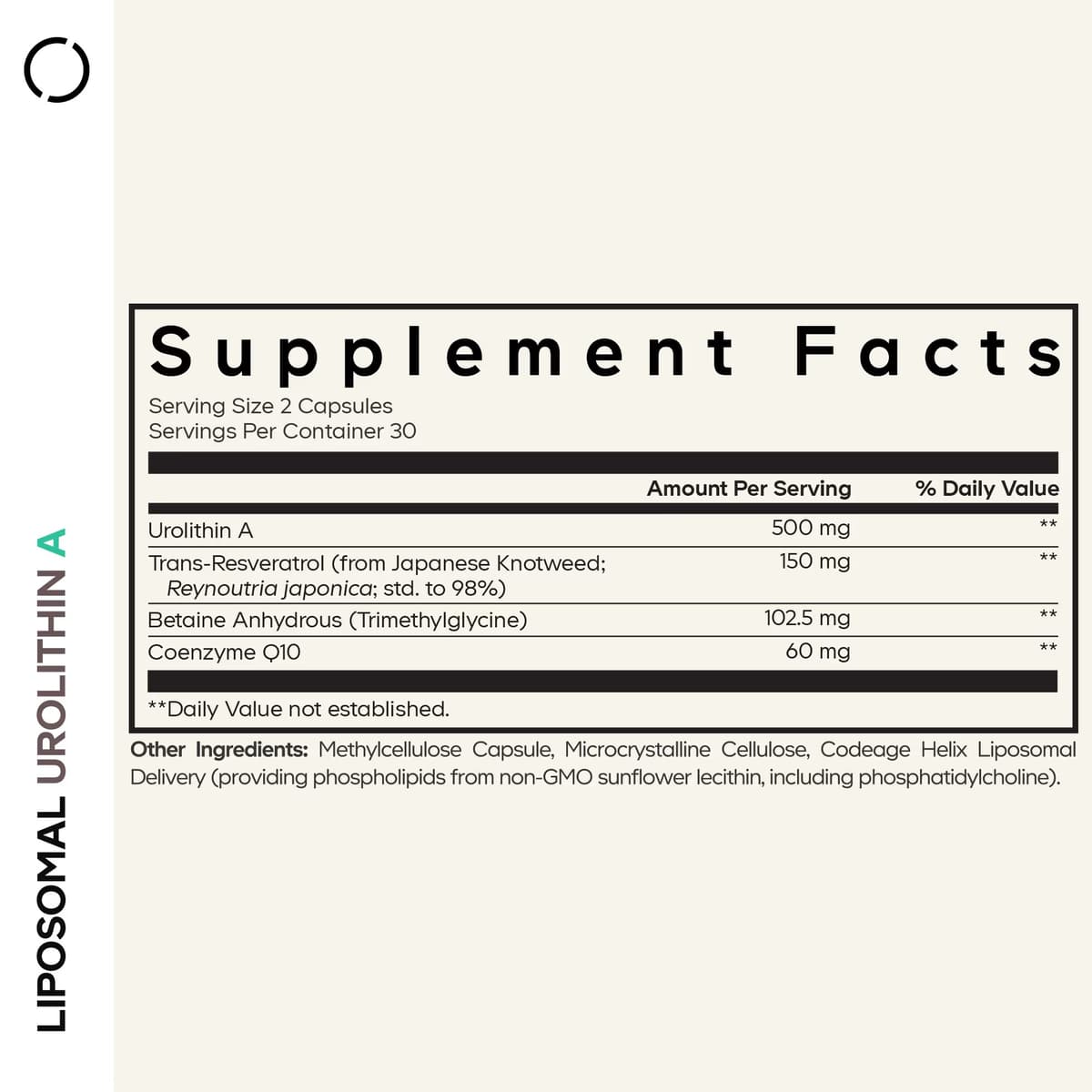 Codeage Liposomal Urolithin A - 60 Vcaps - 60 Vegetable Caps