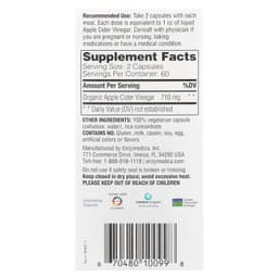 Enzymedica - Apple Cider Vinegar - 120 Caps