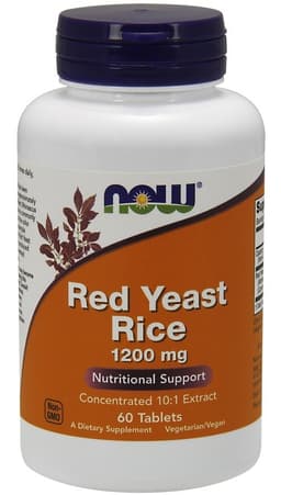 NOW Foods - Red Yeast Rice 10:1 Extract 1200mg - 60 Tabs