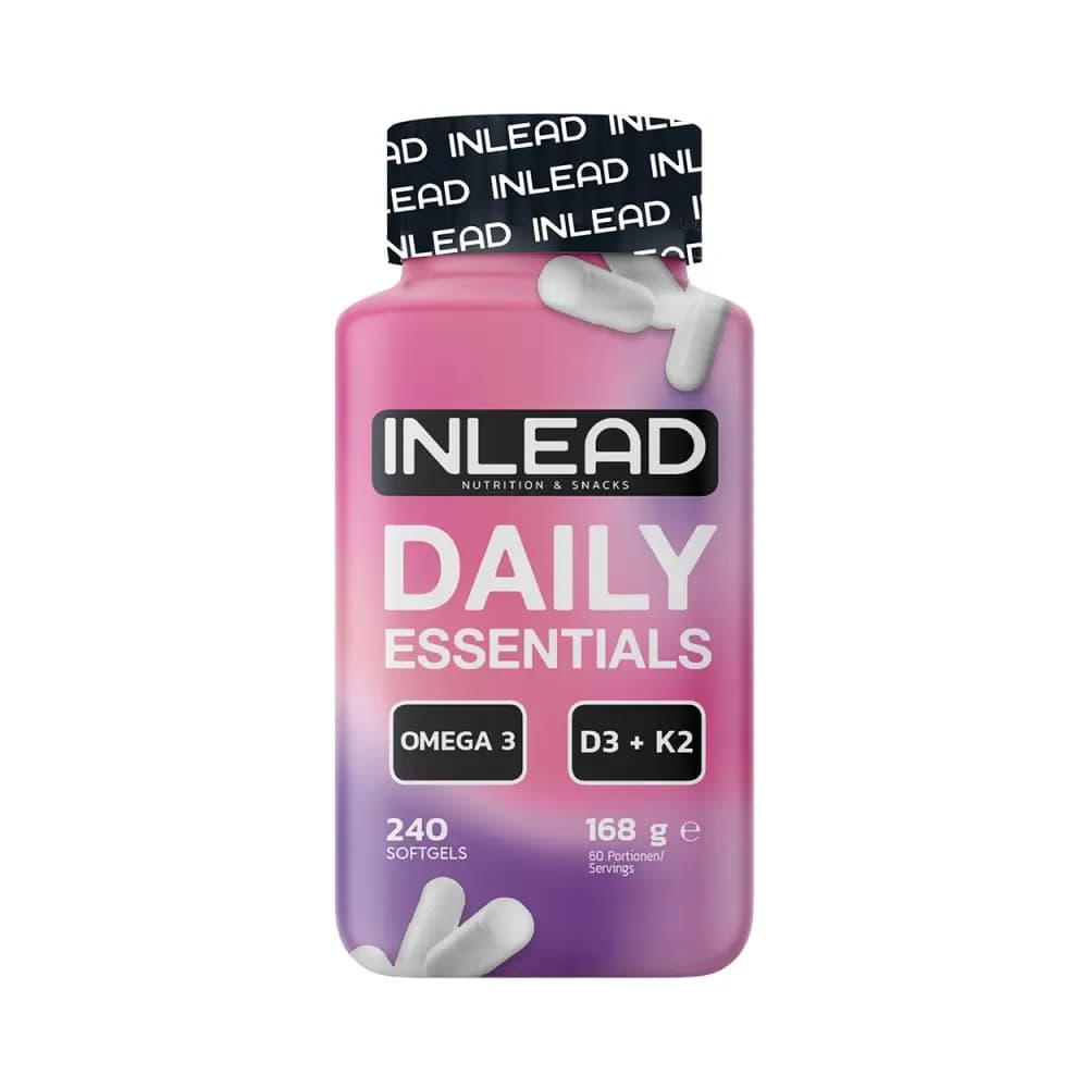 Inlead - Daily Essentials - Unflavoured - 168 g / 240 softgels / 60 servings – Inlead förpackning