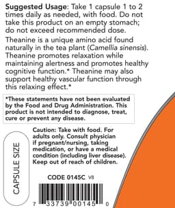 NOW Foods - L-Theanine With Decaf Green Tea, 100mg - 90 Vcaps