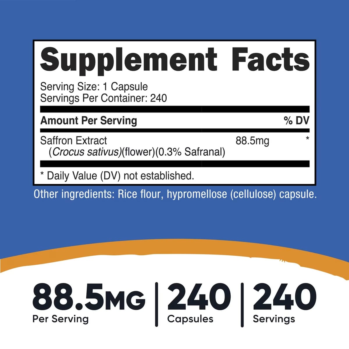 Nutricost - Saffron - 240 Caps