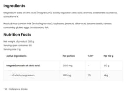 OstroVit - Magnesium Citrate Raspberry Lemonade Mint - 200g