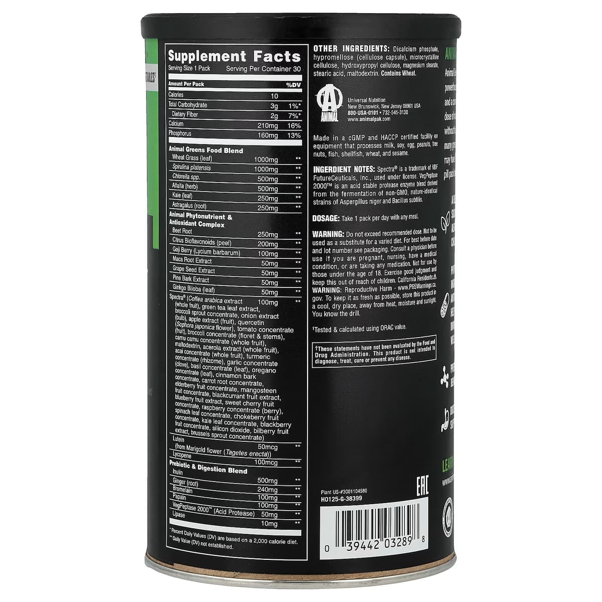 Universal Nutrition - Daily Greens - 30 Kapselia