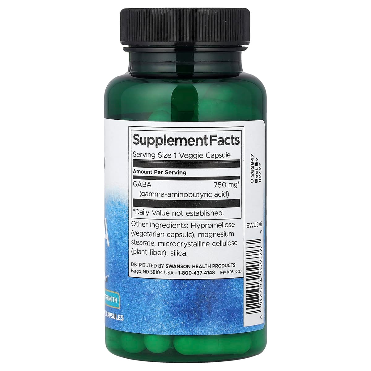 Swanson - GABA, 750mg Maximum Strength - 60 Vcaps