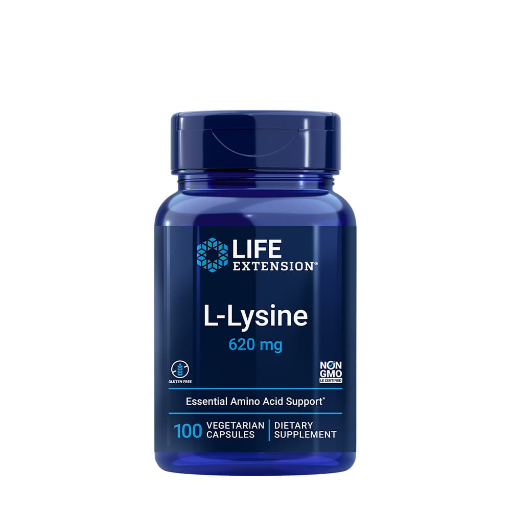 Life Extension - L-Lysine - 100 Vegetarian Capsules – Life Extension förpackning
