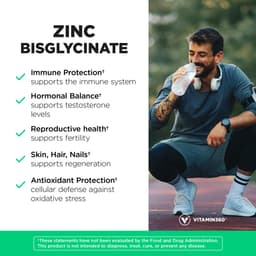 Vitamin360 Sinkki Bisglycinaatti 50 mg - 120 kasviskapselia