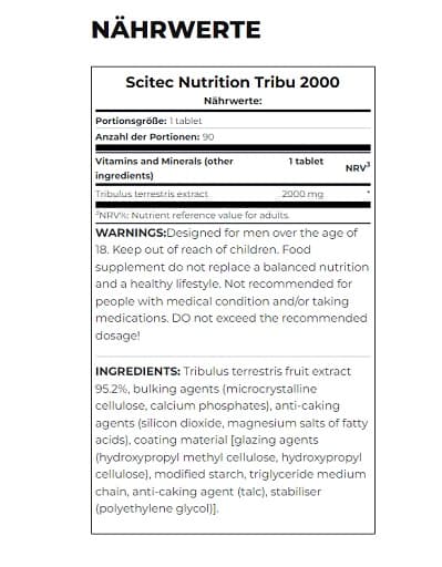 Scitec Nutrition - Tribu 2000 - 90 tabletter