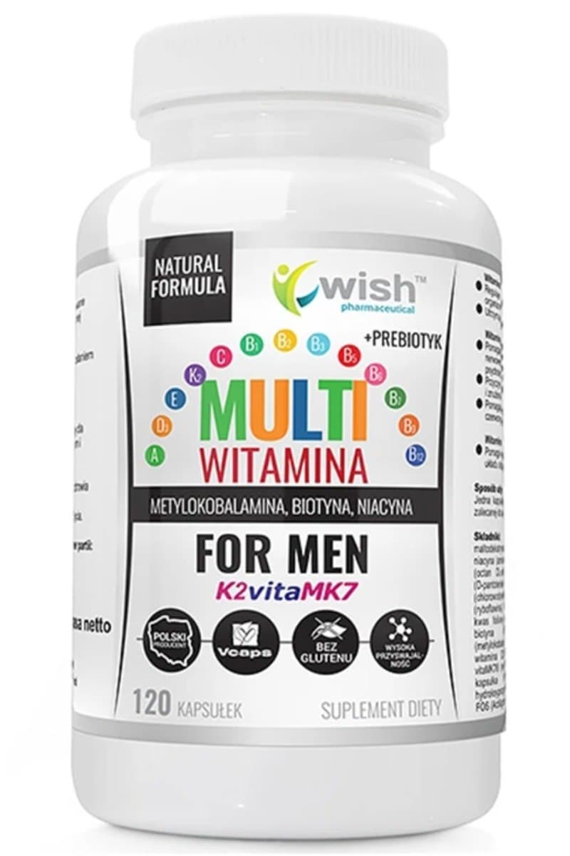 Wish - Multi Vitamin For Men - 120 Caps – Wish förpackning